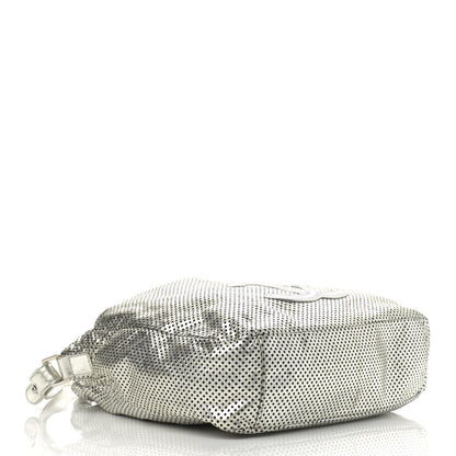 Chanel Metallic Glazed Calfskin Perforated Medium Rodeo Drive Tote Silver 4 of 11