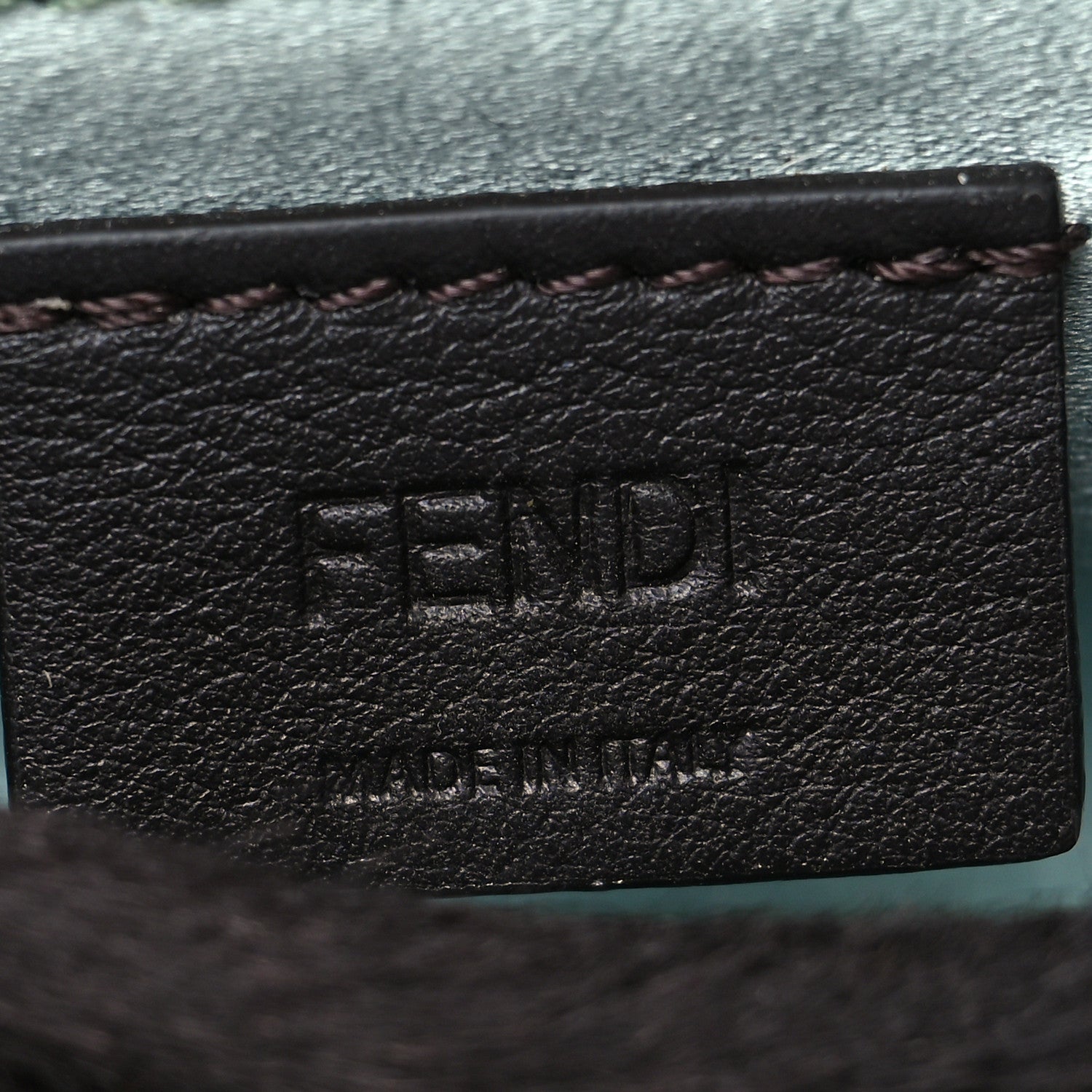 Fendi Calf Hair Cow Print Phone Baguette Black White 6 of 12