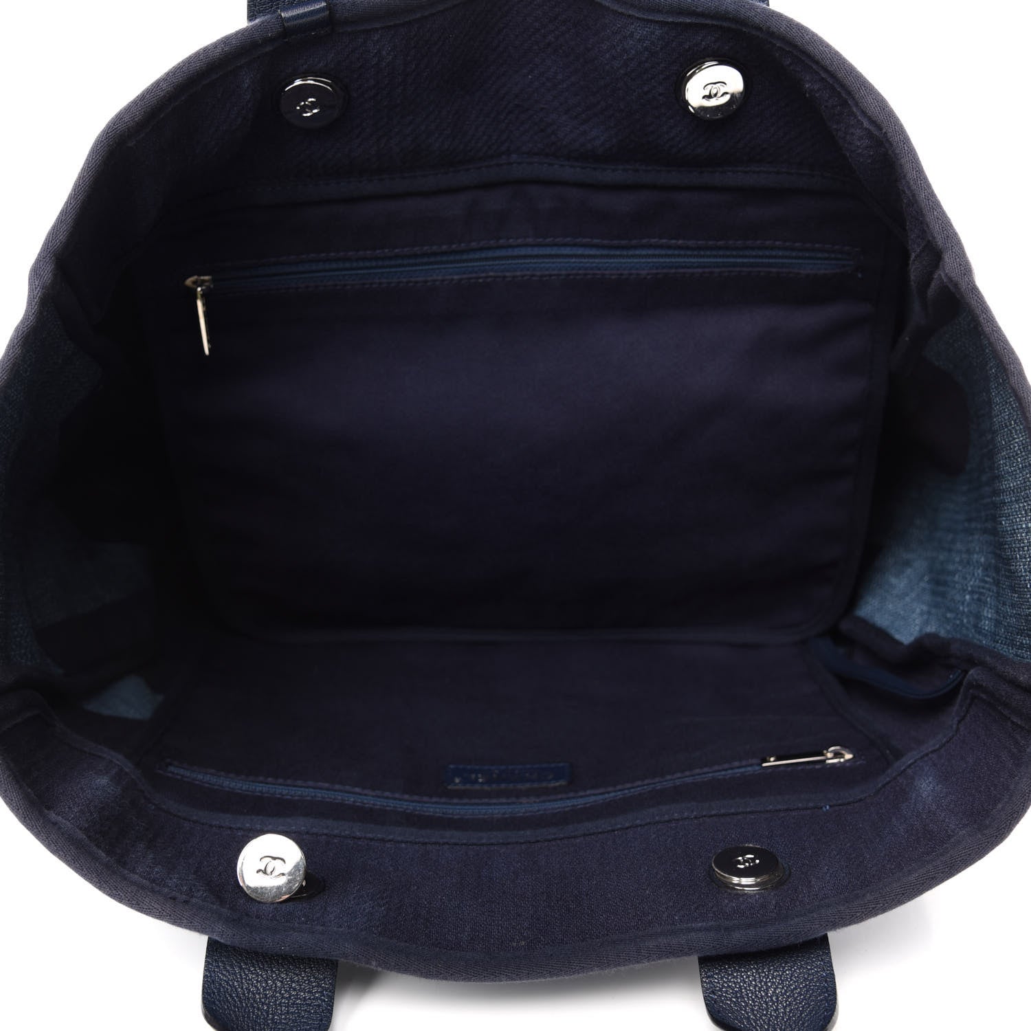 Chanel Canvas Large Shopping Tote Dark Blue 5 of 10