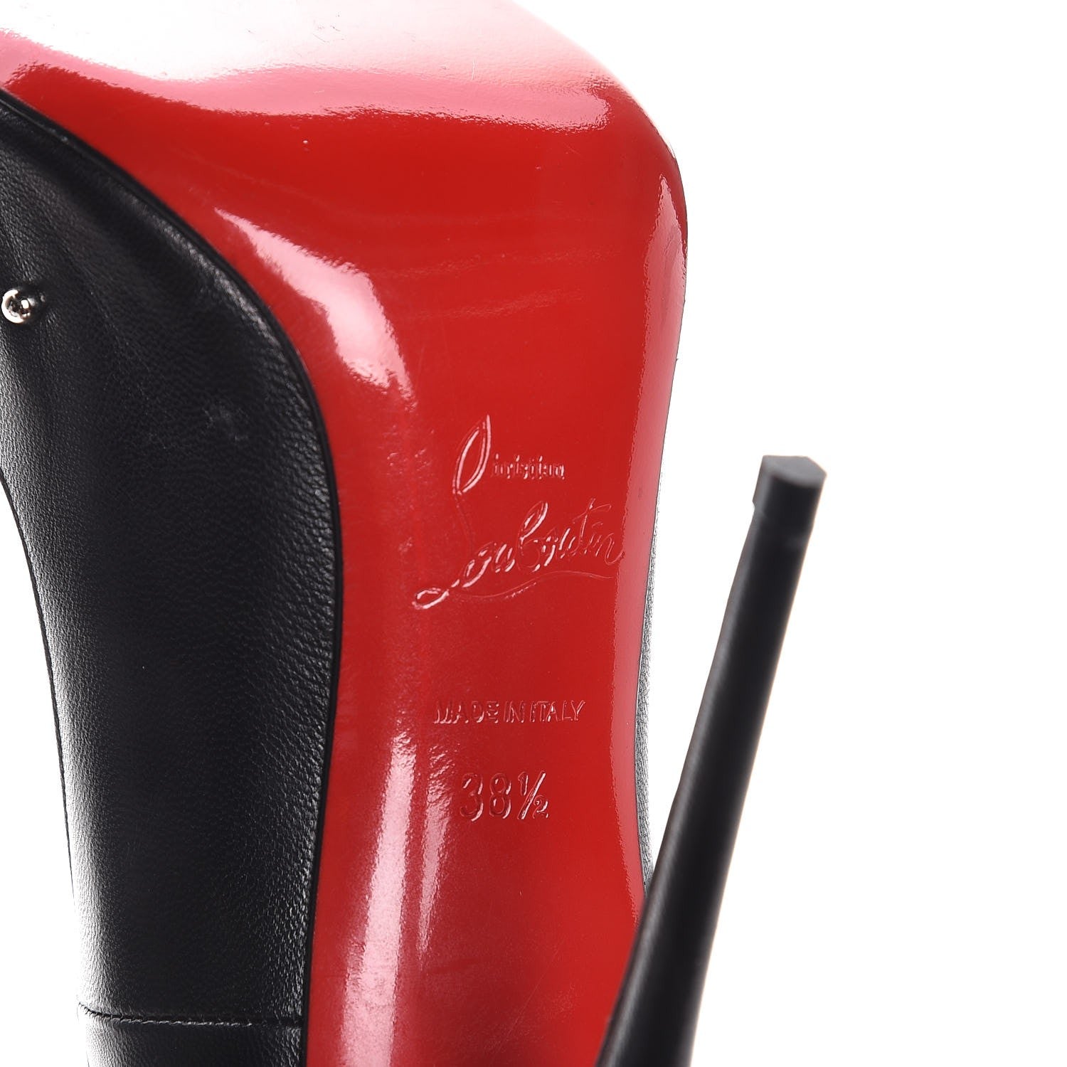 Christian Louboutin Kid Door Knock 120 Pumps 38.5 Black 6 of 7