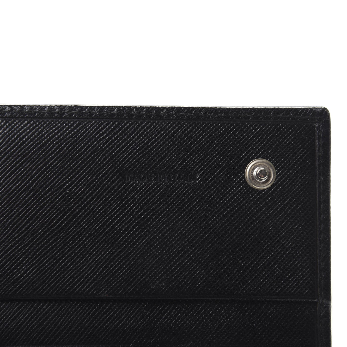 Saffiano Triangle Flap Wallet Black