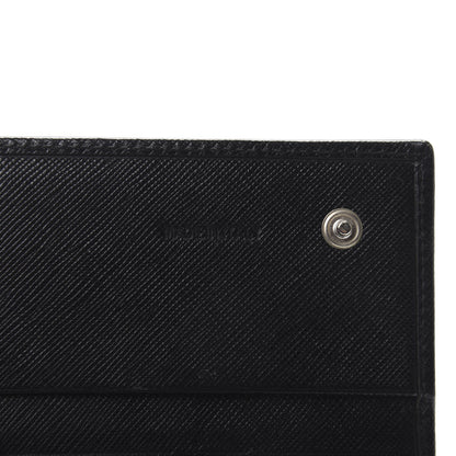 Prada Saffiano Triangle Flap Wallet Black 7 of 7