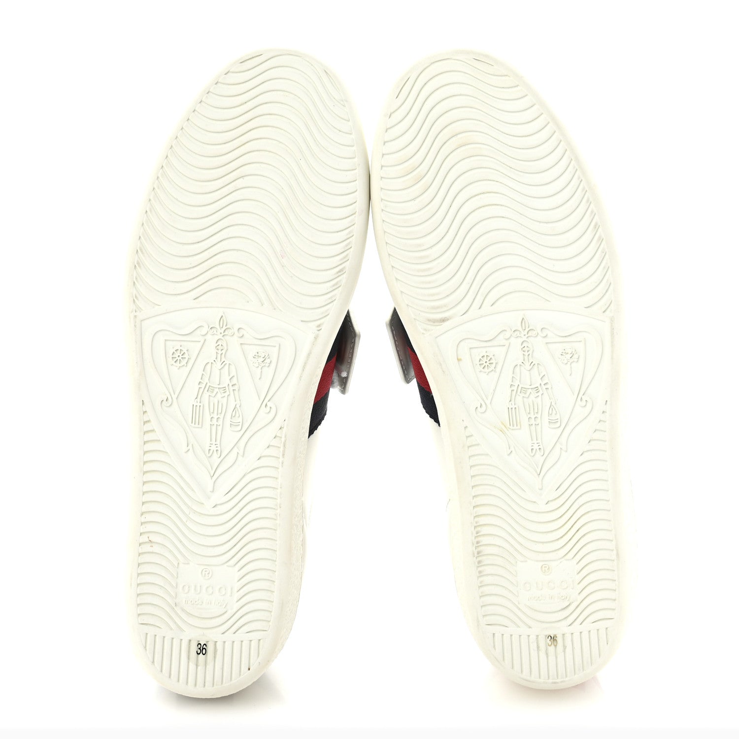 Gucci Calfskin Sequins Web Game Logo Womens Ace Sneakers 36 White 5 of 9