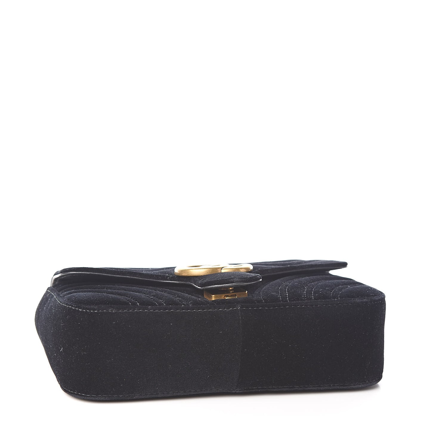 Velvet Matelasse Mini GG Marmont Shoulder Bag Black