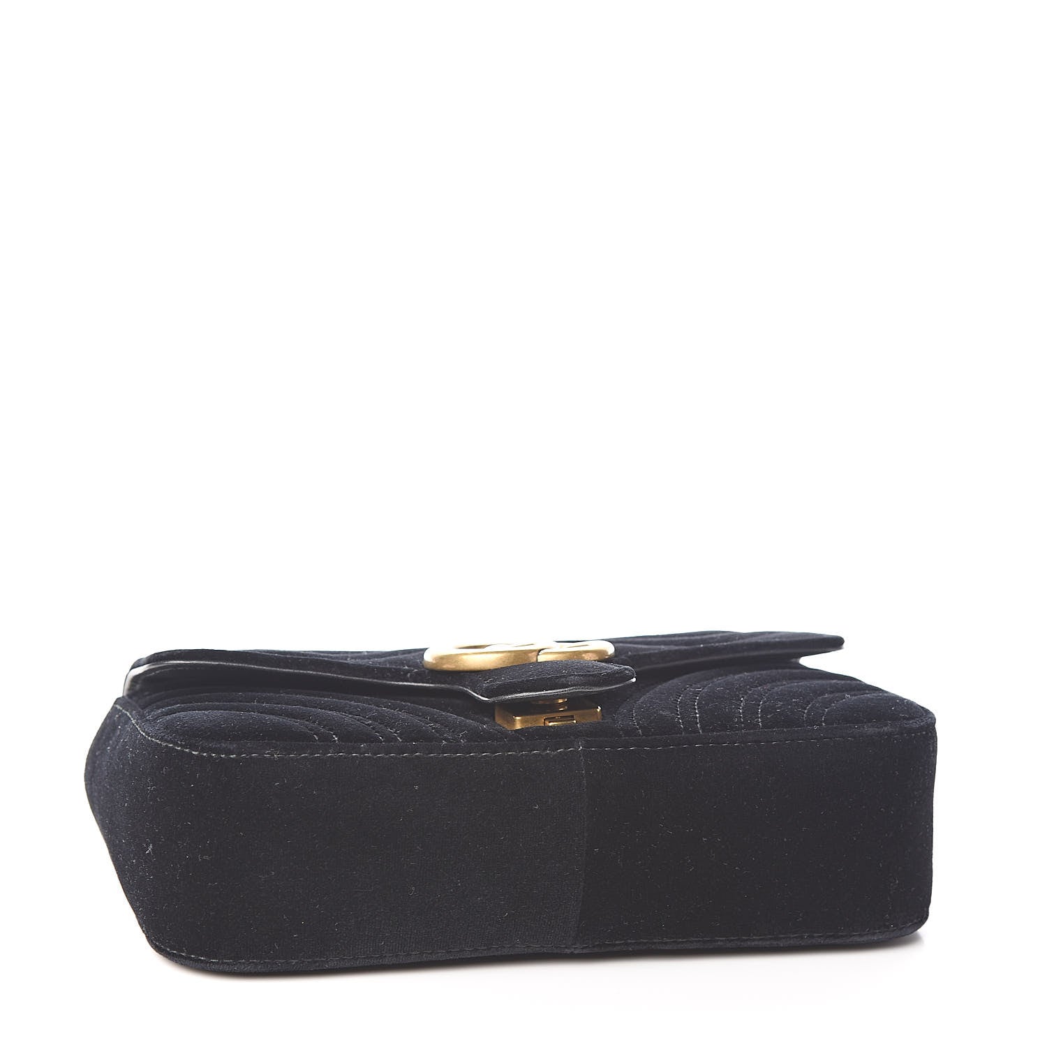 Gucci Velvet Matelasse Mini GG Marmont Shoulder Bag Black 4 of 11