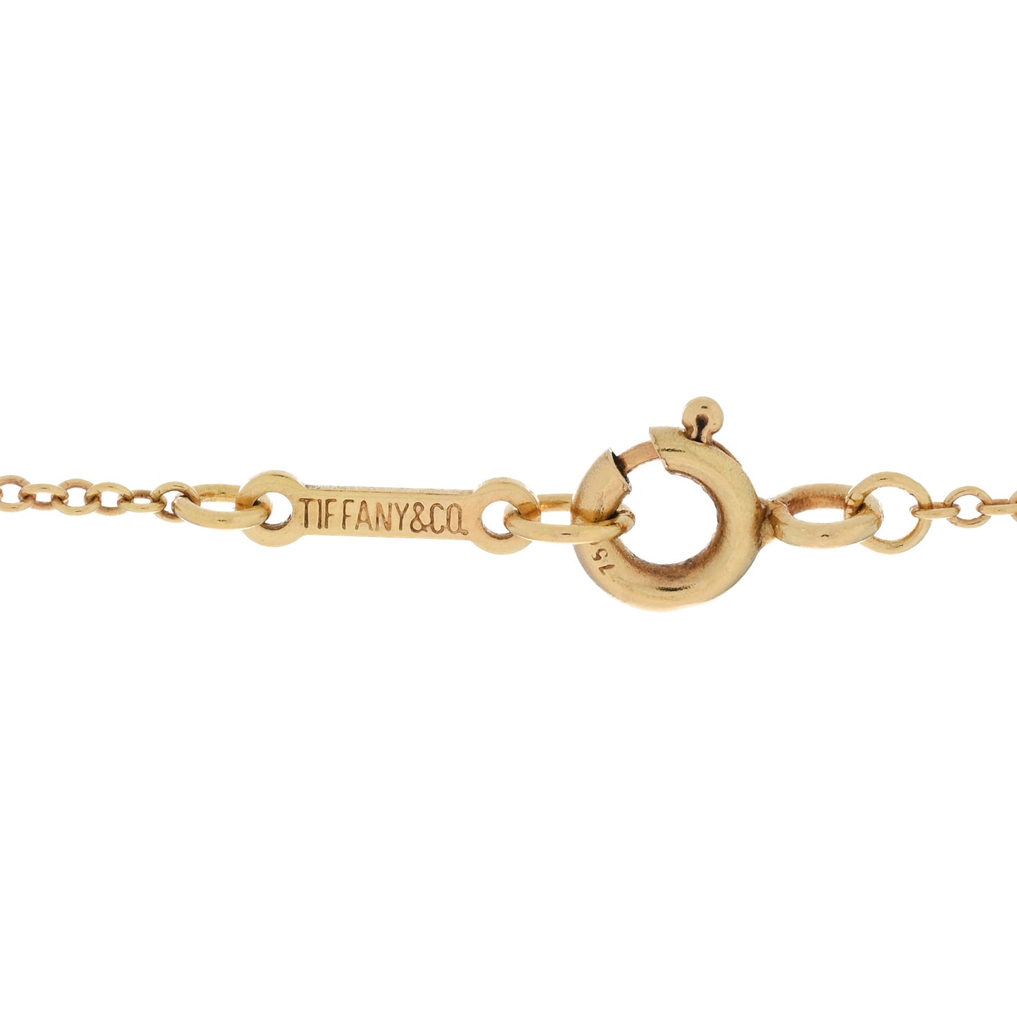 18K Yellow Gold 20mm Elsa Peretti Bean Pendant Necklace