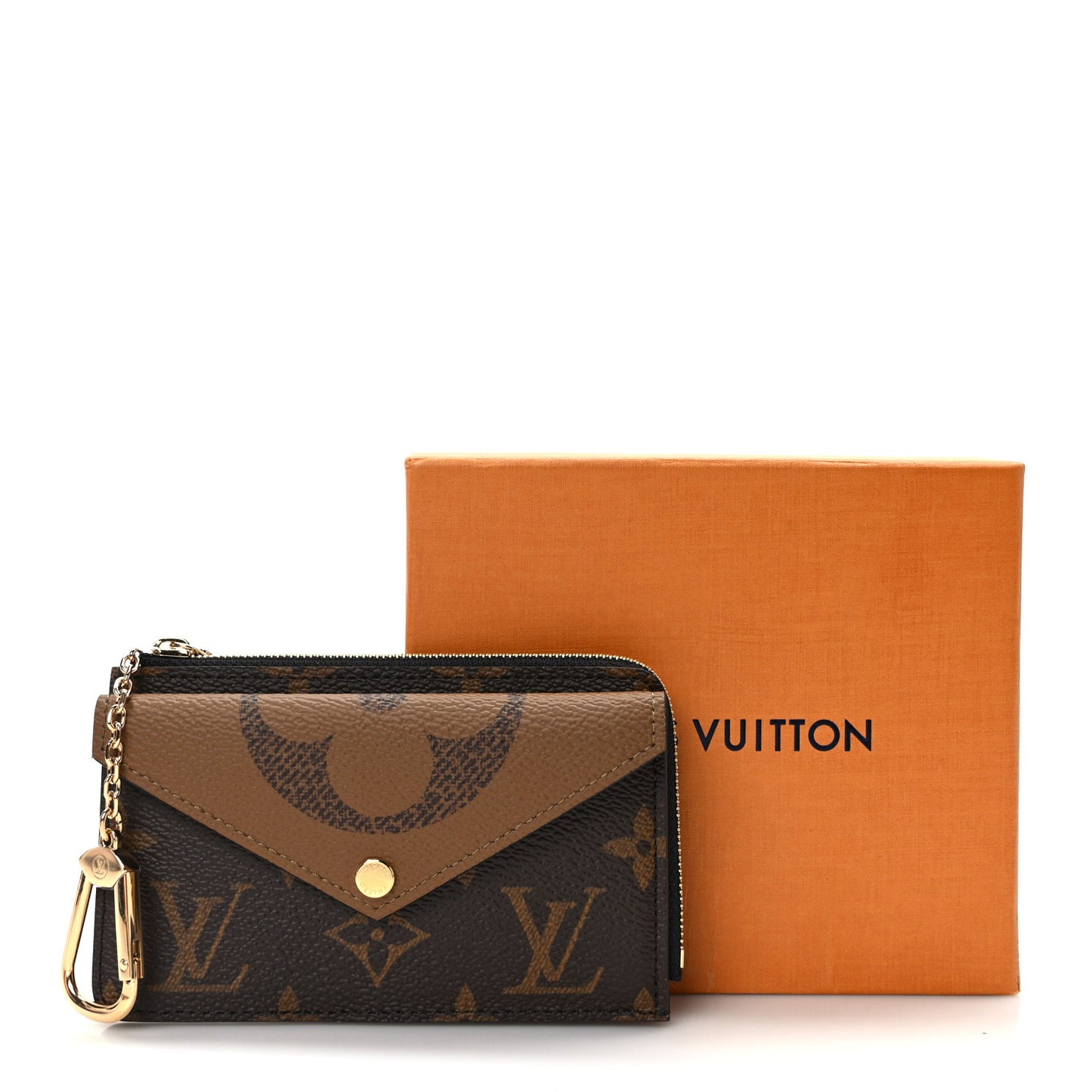 Reverse Monogram Recto Verso Card Holder Brown