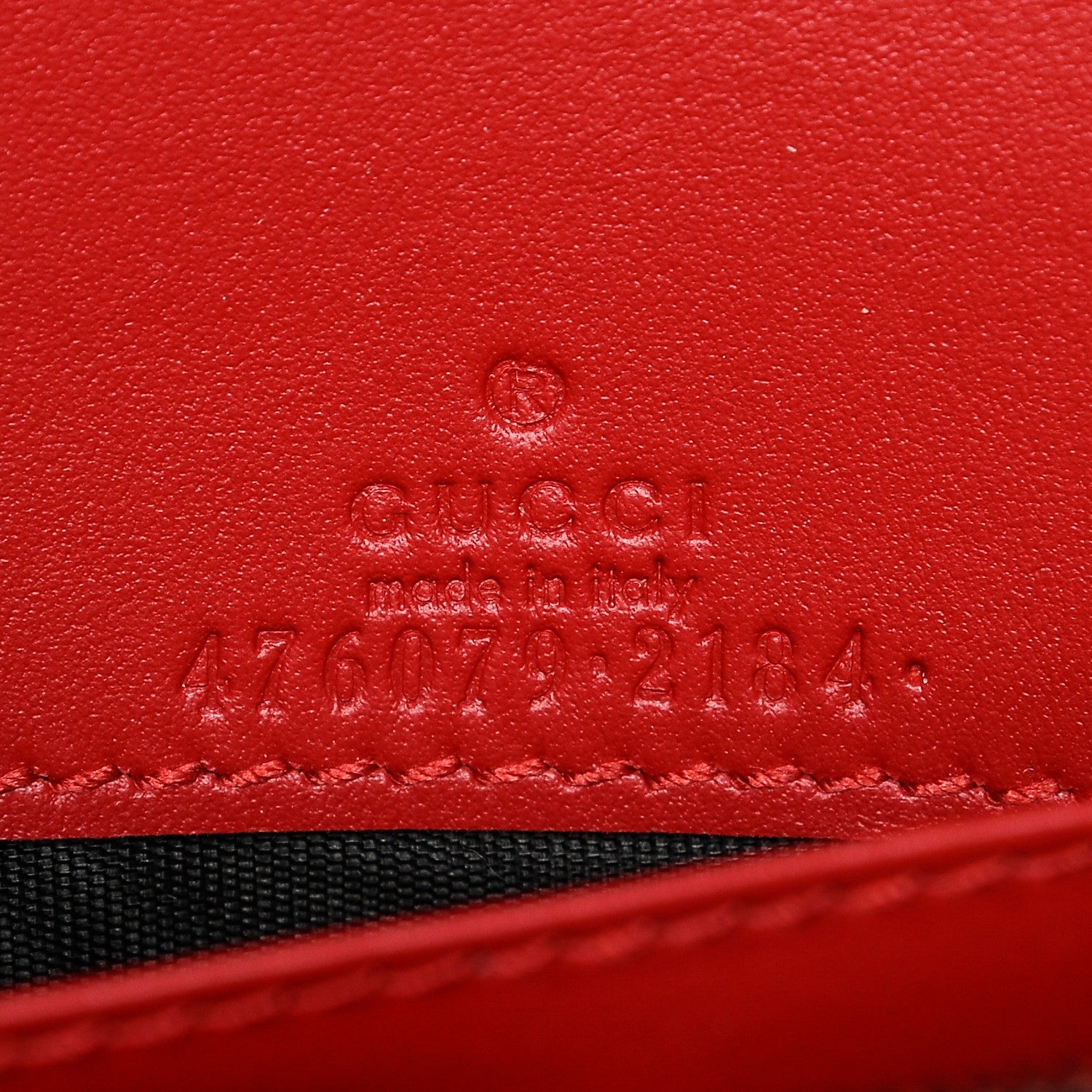 Gucci Calfskin Queen Margaret Chain Wallet Blue Agata Hibiscus Red Mystic White 6 of 6