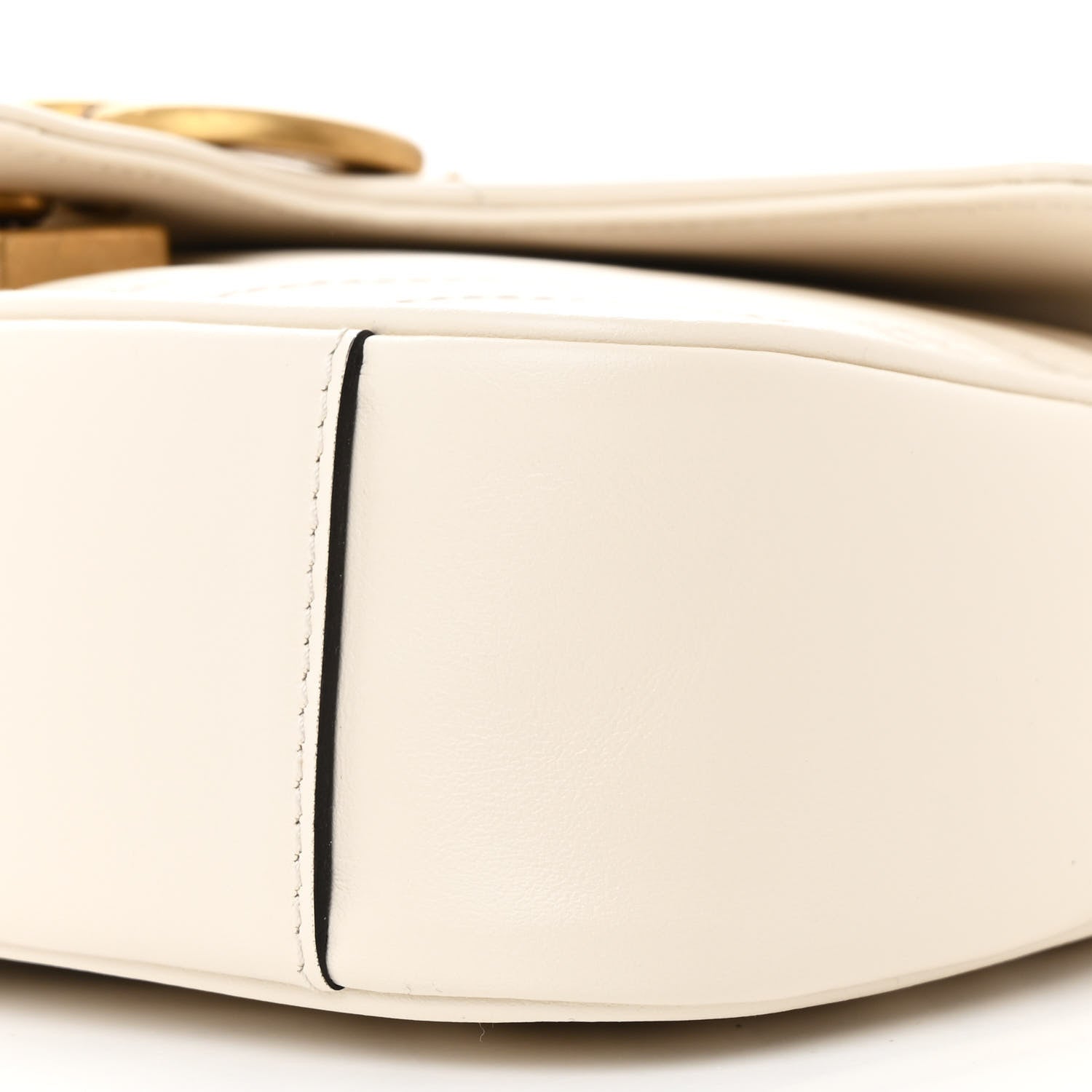 Gucci Calfskin Matelasse Mini GG Marmont Shoulder Bag White 10 of 13