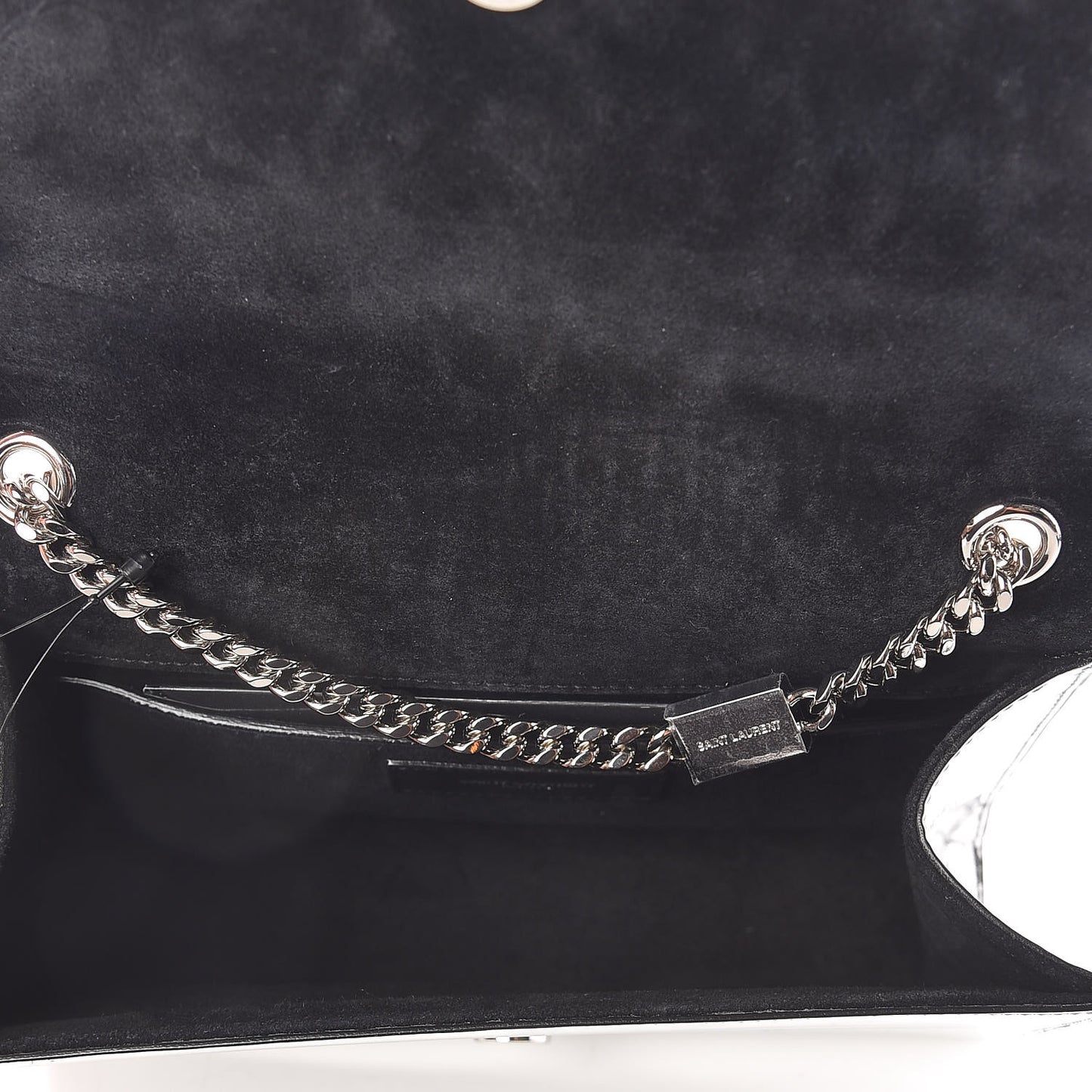 Vinyl Mirror Small Classic Monogram Kate Satchel Argento