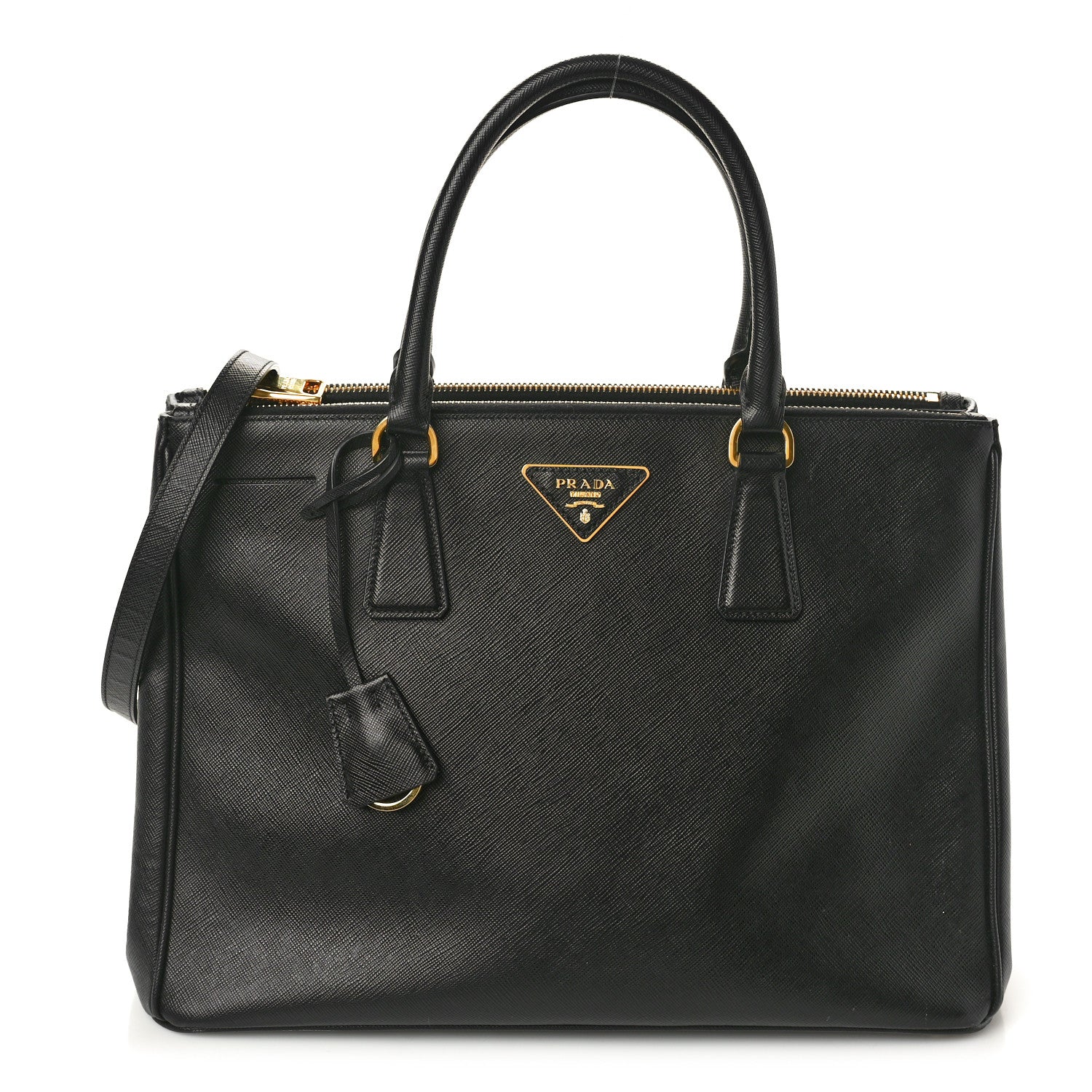 Prada Saffiano Medium Galleria Double Zip Tote Black 1 of 9