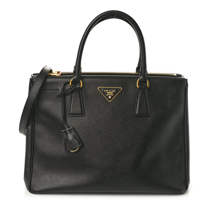 Prada Saffiano Medium Galleria Double Zip Tote Black 1 of 9