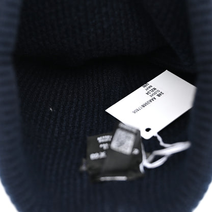 Chanel Cashmere CC Beanie Hat Navy 4 of 6