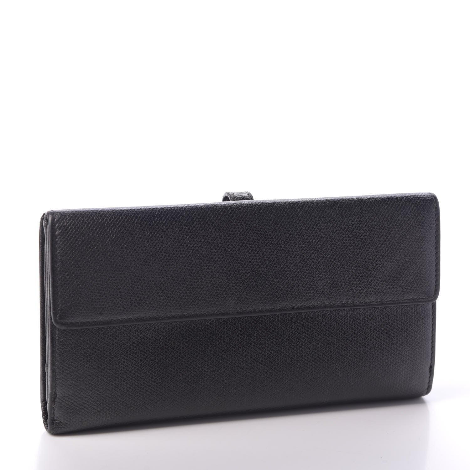 Chanel Grained Calfskin CC Button Long Wallet Black 3 of 9