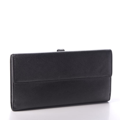 Chanel Grained Calfskin CC Button Long Wallet Black 3 of 9