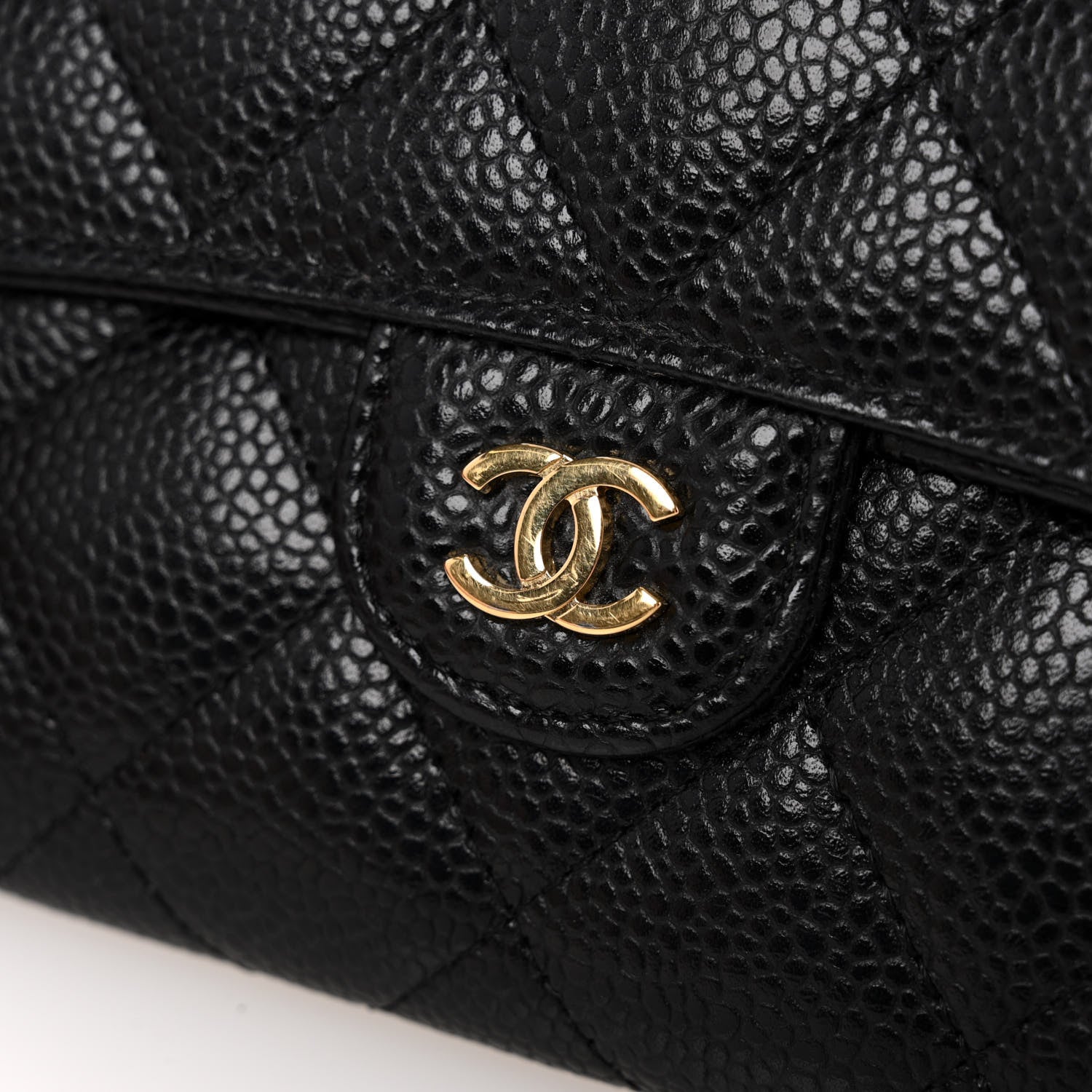Chanel Caviar Quilted Large Gusset Flap Wallet Black 11 of 14