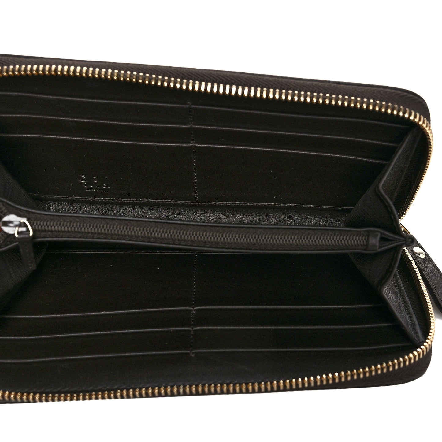 Microguccissima Large Zip Around Organizer Wallet Brown