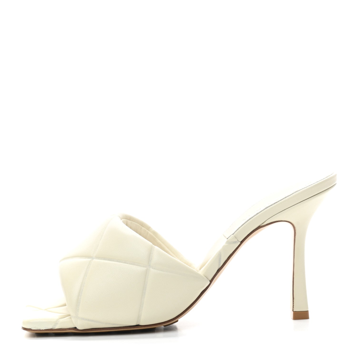 Bottega Veneta Nappa Quilted Rubber Lido Mule Sandals 39 Sea Salt 1 of 6