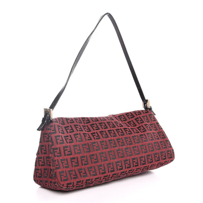 Fendi Zucca Baguette Red 3 of 10