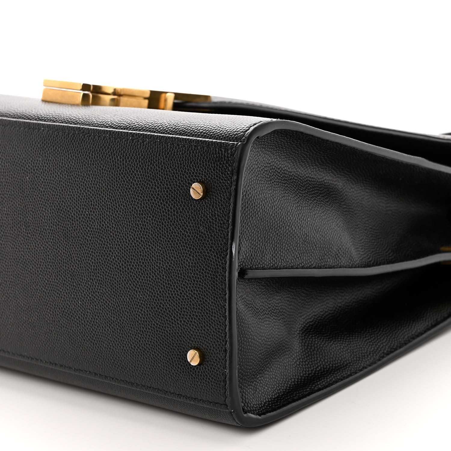 Saint Laurent Grain de Poudre Medium Classic Monogram Cassandra Top Handle Black 9 of 9