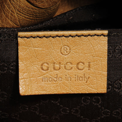 Gucci Ostrich Bamboo Top Handle Bag Tan 5 of 6