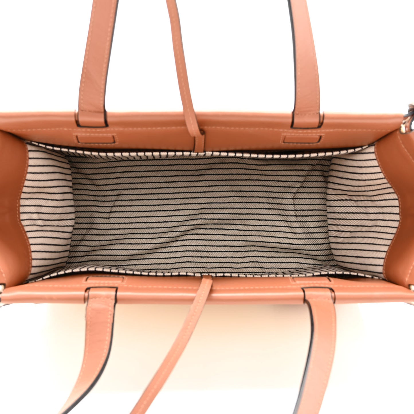Canvas Calfskin Small Cushion Tote Beige