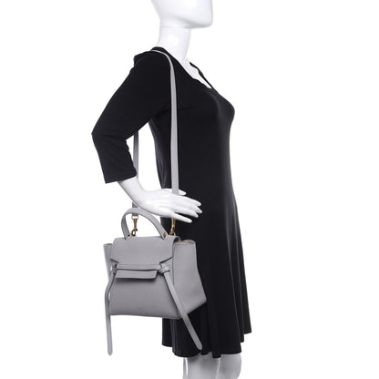 Celine Grained Calfskin Micro Belt Bag Pearl Blue 3 of 13