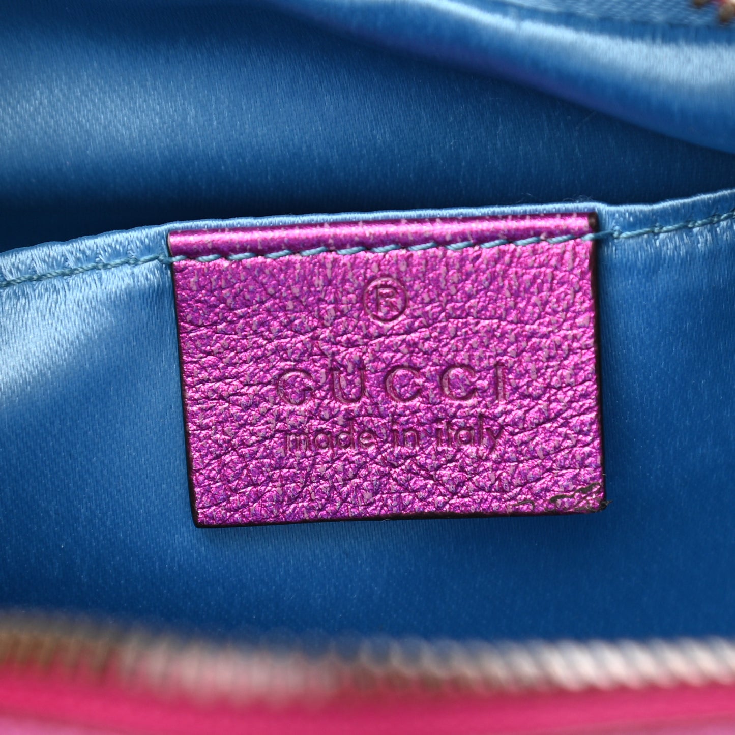 Laminated Nappa Matelasse Small GG Marmont Chain Shoulder Bag Fuxia Rosso Rosa