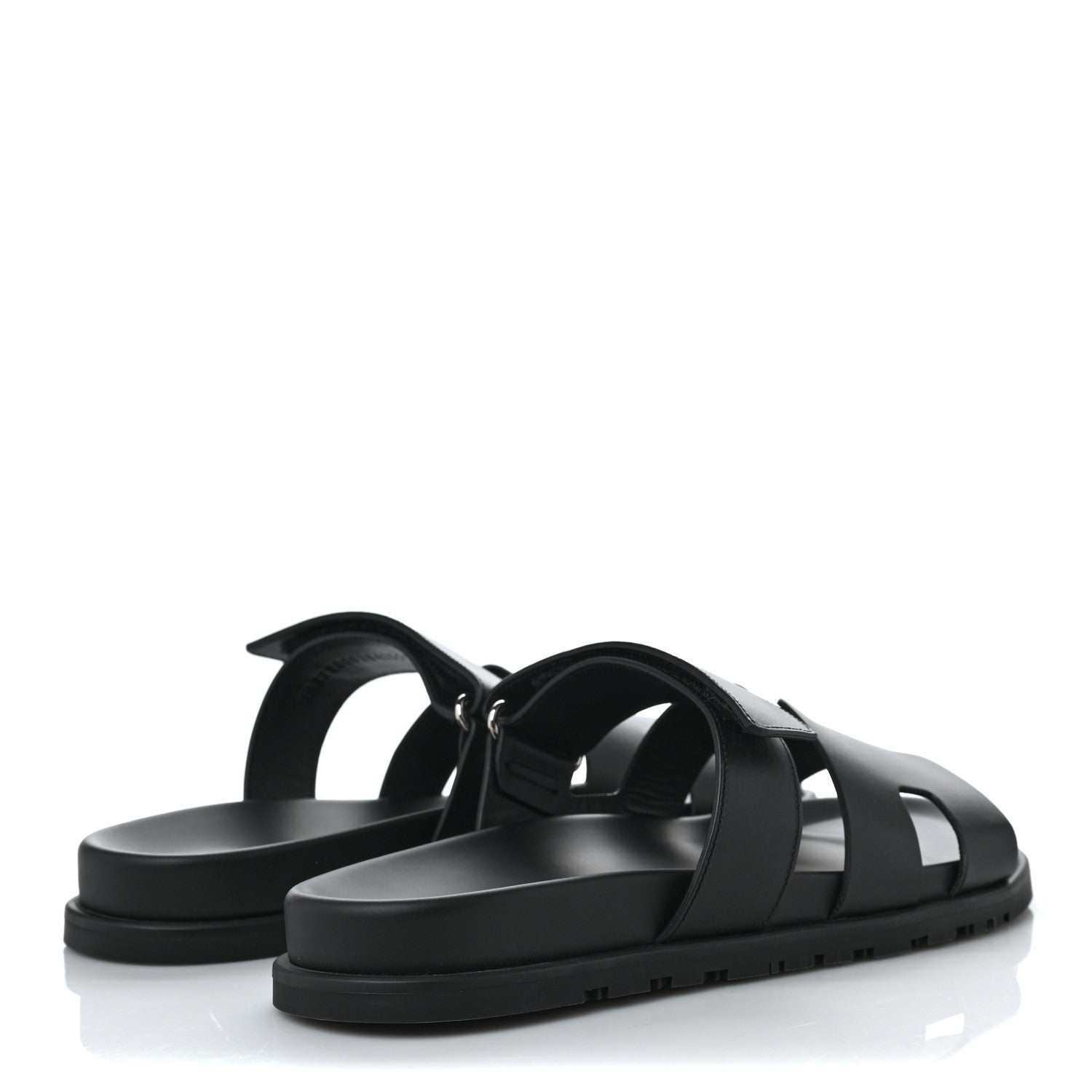 Hermes Calfskin Mens Chypre Sandals 42.5 Black 4 of 10