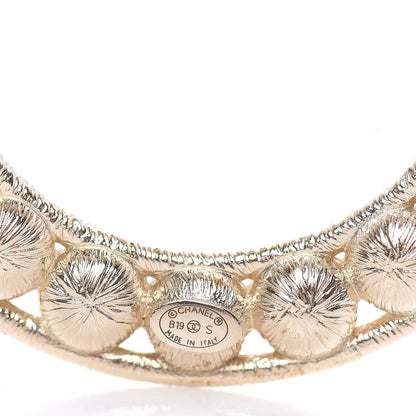 Chanel Crystal Cha-Nel Logo Brooch Set Gold 5 of 7