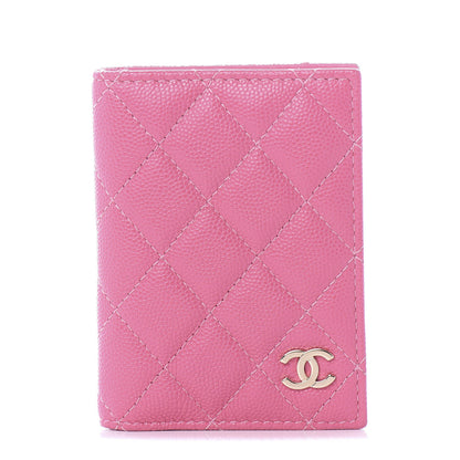 Chanel Caviar Quilted Card Holder Wallet Pink 1 of 5