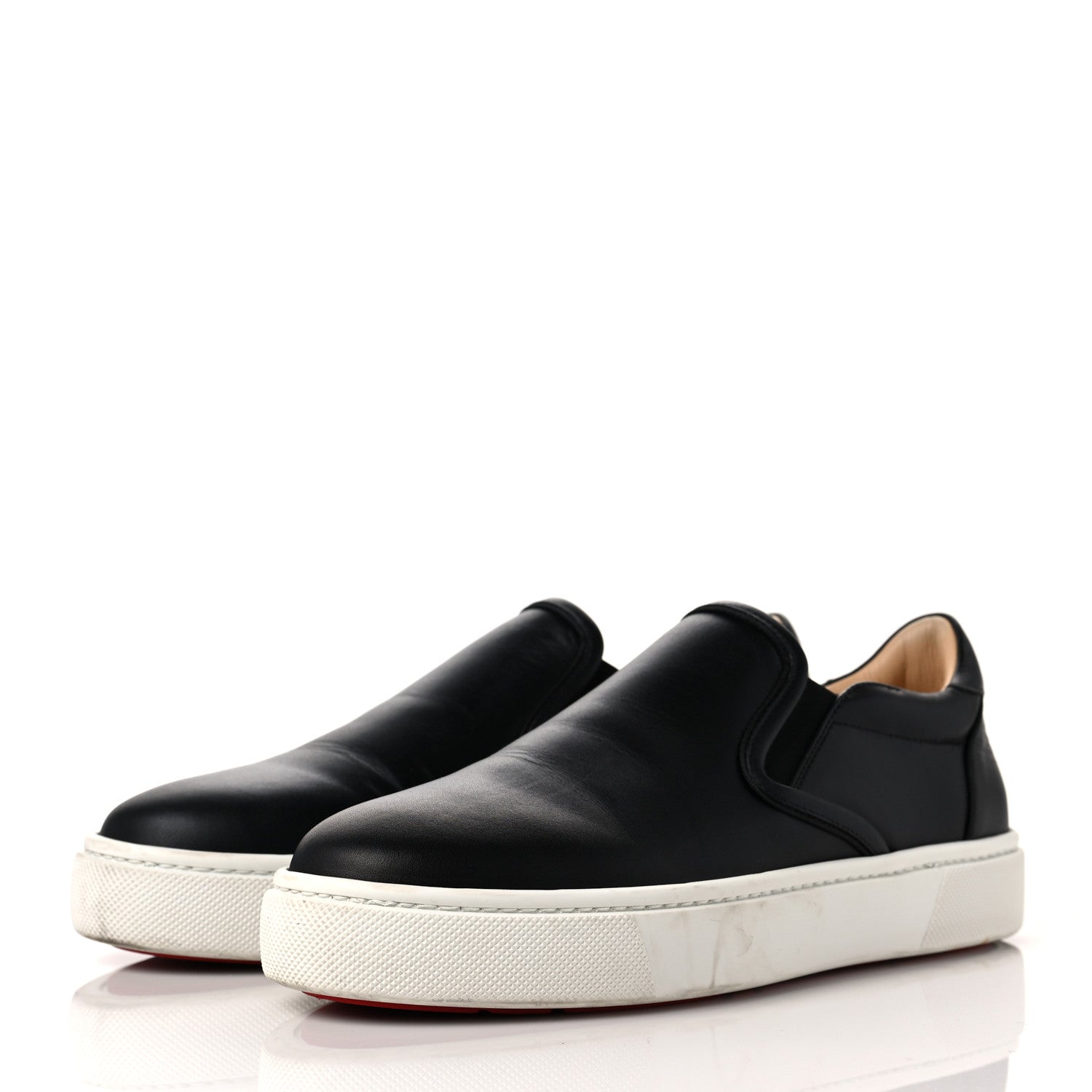 Christian Louboutin Calfskin Masteraltissima Flat Sneakers 40.5 Black 3 of 8