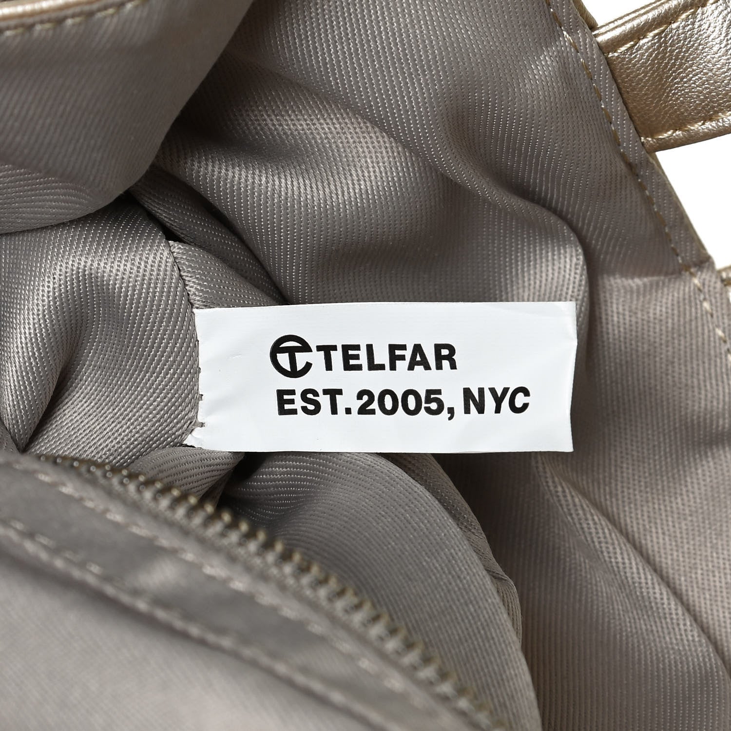 Telfar Metallic Vegan Leather Large Shopping Bag Gold 7 of 12