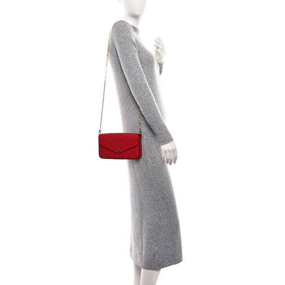 Louis Vuitton Empreinte Pochette Felicie Chain Wallet Scarlet 2 of 10