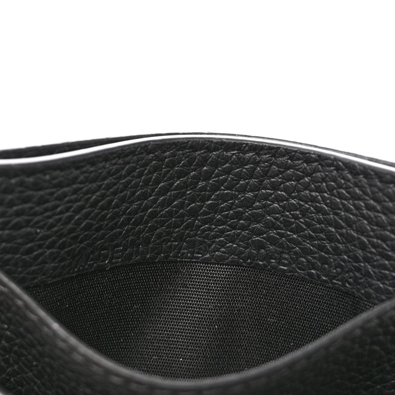 Christian Dior Grained Calfskin Logo Card Holder Black 7 of 7