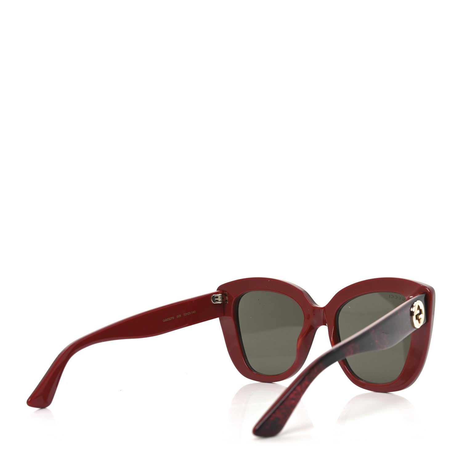 Gucci Acetate Glitter Sunglasses GG0327S Red 4 of 7
