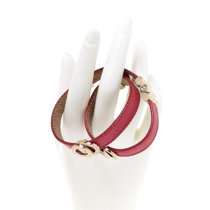 Bulgari Calfskin Double Coiled Bracelet Pink 2 of 4