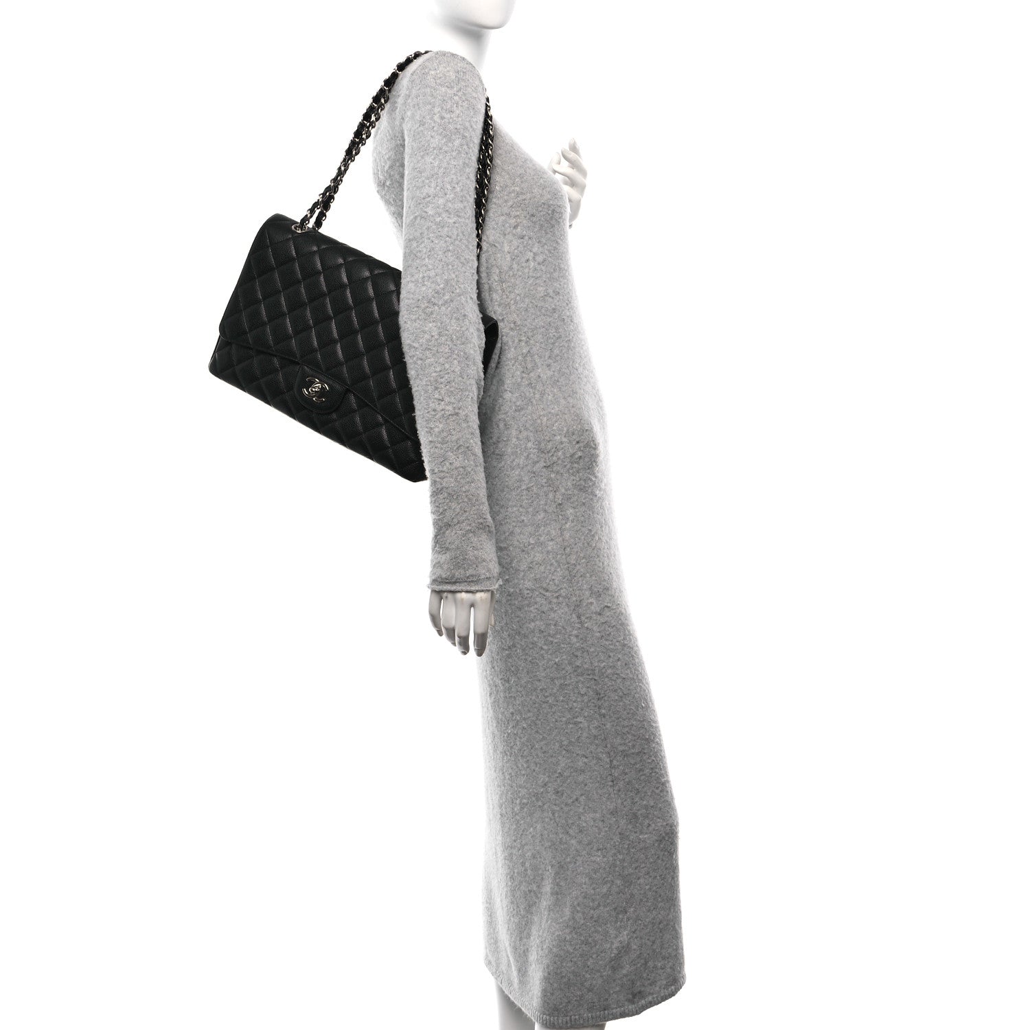Chanel Caviar Quilted Maxi Single Flap Black 2 of 10