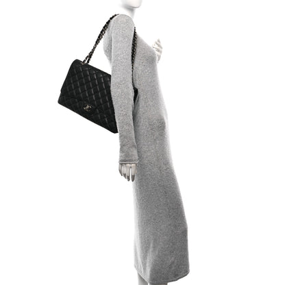 Chanel Caviar Quilted Maxi Single Flap Black 2 of 10