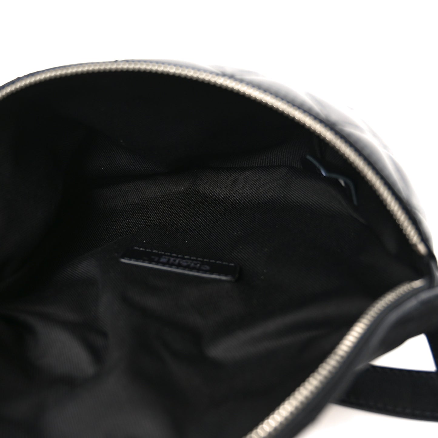 Calfskin Quilted Waist Belt Bag Black