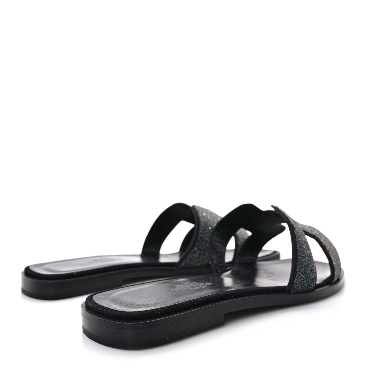 Hermes Suede Goatskin Crystal Powder Oran Sandals 35.5 Marine 4 of 8