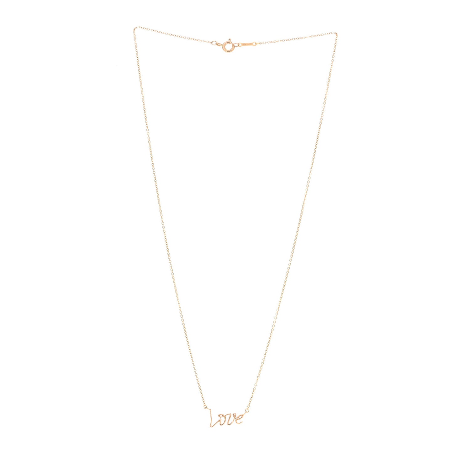 18K Yellow Gold Paloma's Graffiti Love Pendant Necklace