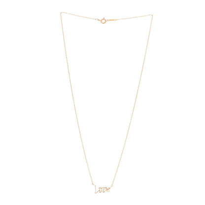 Tiffany 18K Yellow Gold Paloma's Graffiti Love Pendant Necklace 2 of 5