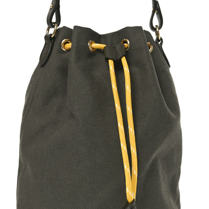 Miu Miu Canvas Gabardine Bucket Bag Oliva Giallo 7 of 9