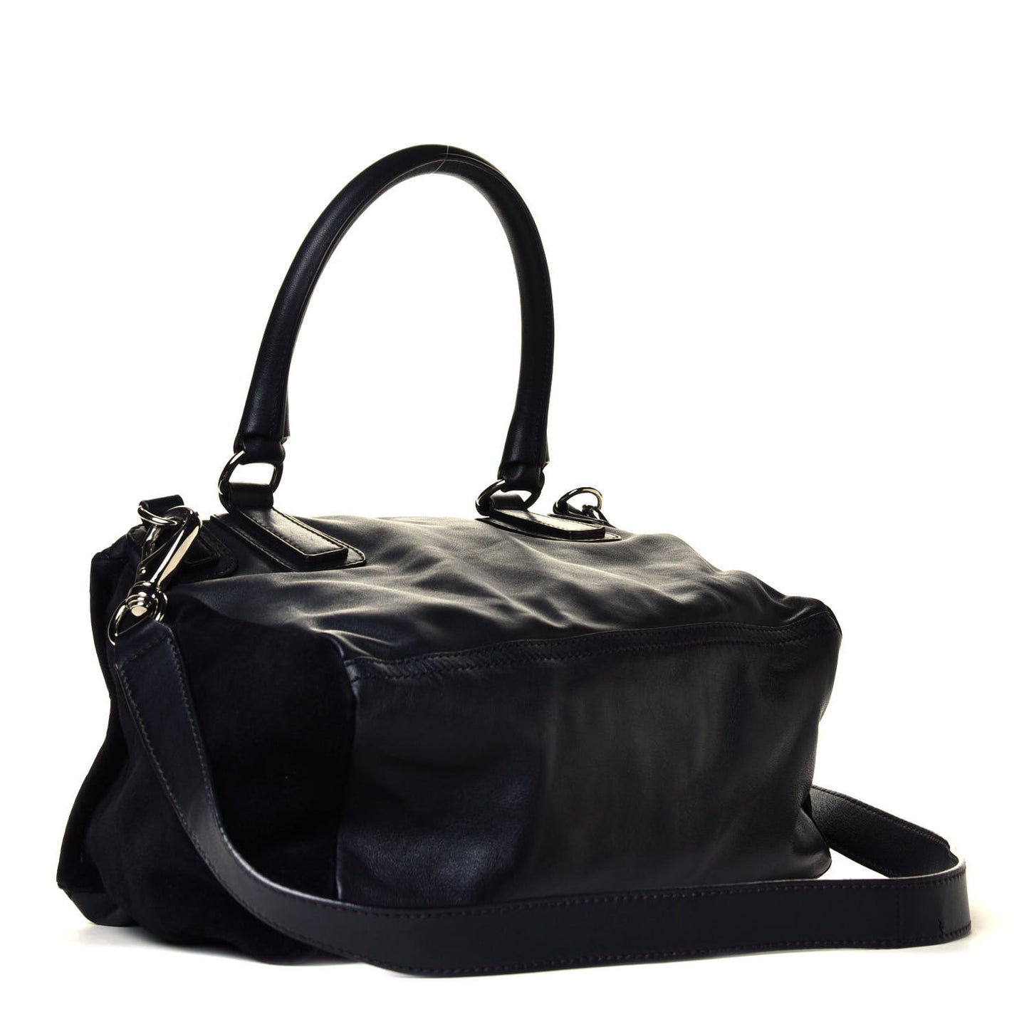 Calfskin Crocodile Embossed Medium Pandora Black