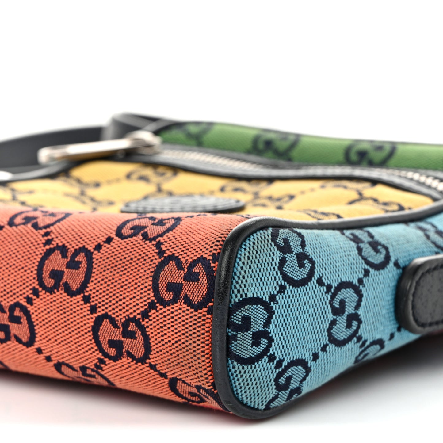 Monogram Multicolor Mini Retro Interlocking G Messenger Blue Rainbow Light Blue