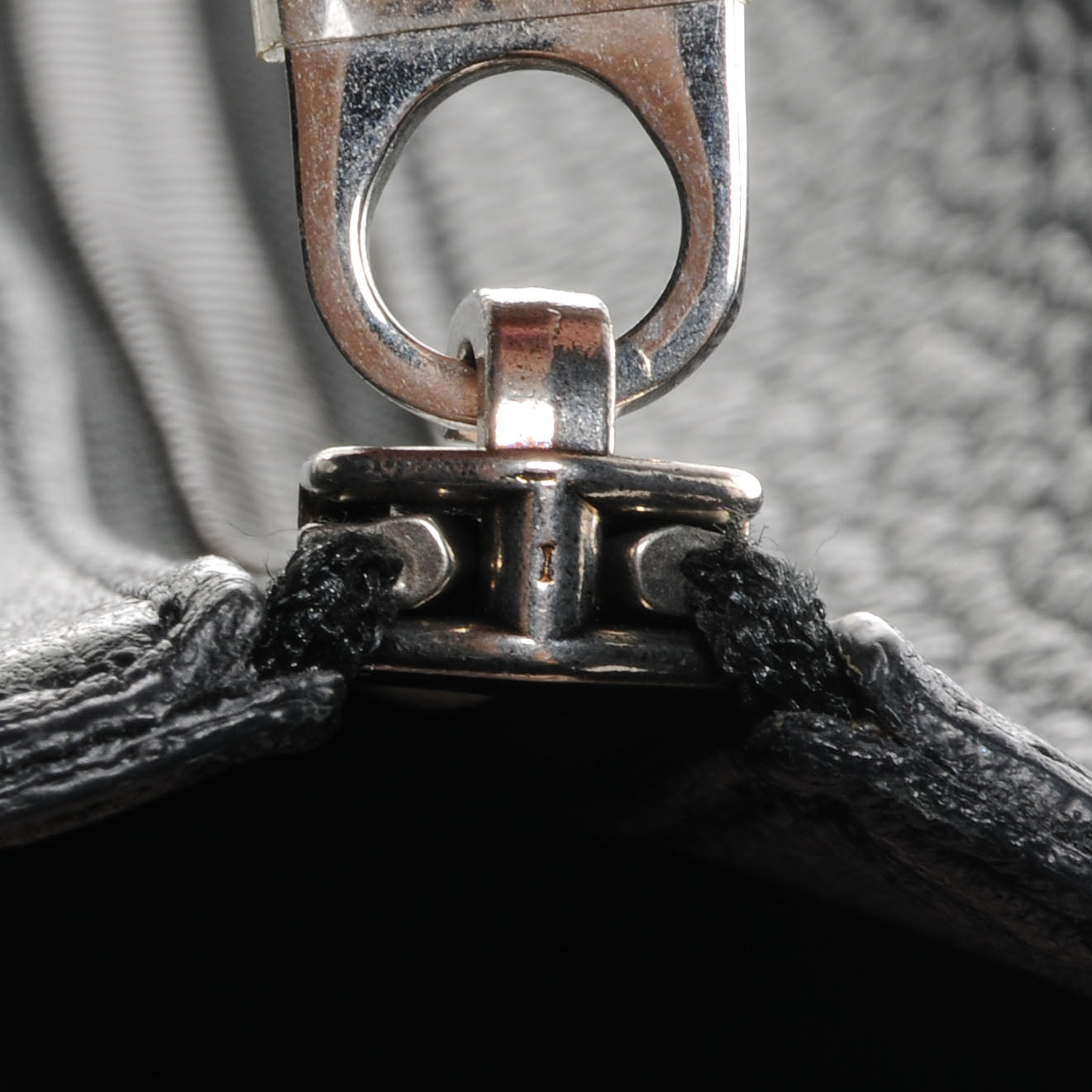 Drummed Leather Suede Trapeze Small Luggage Black