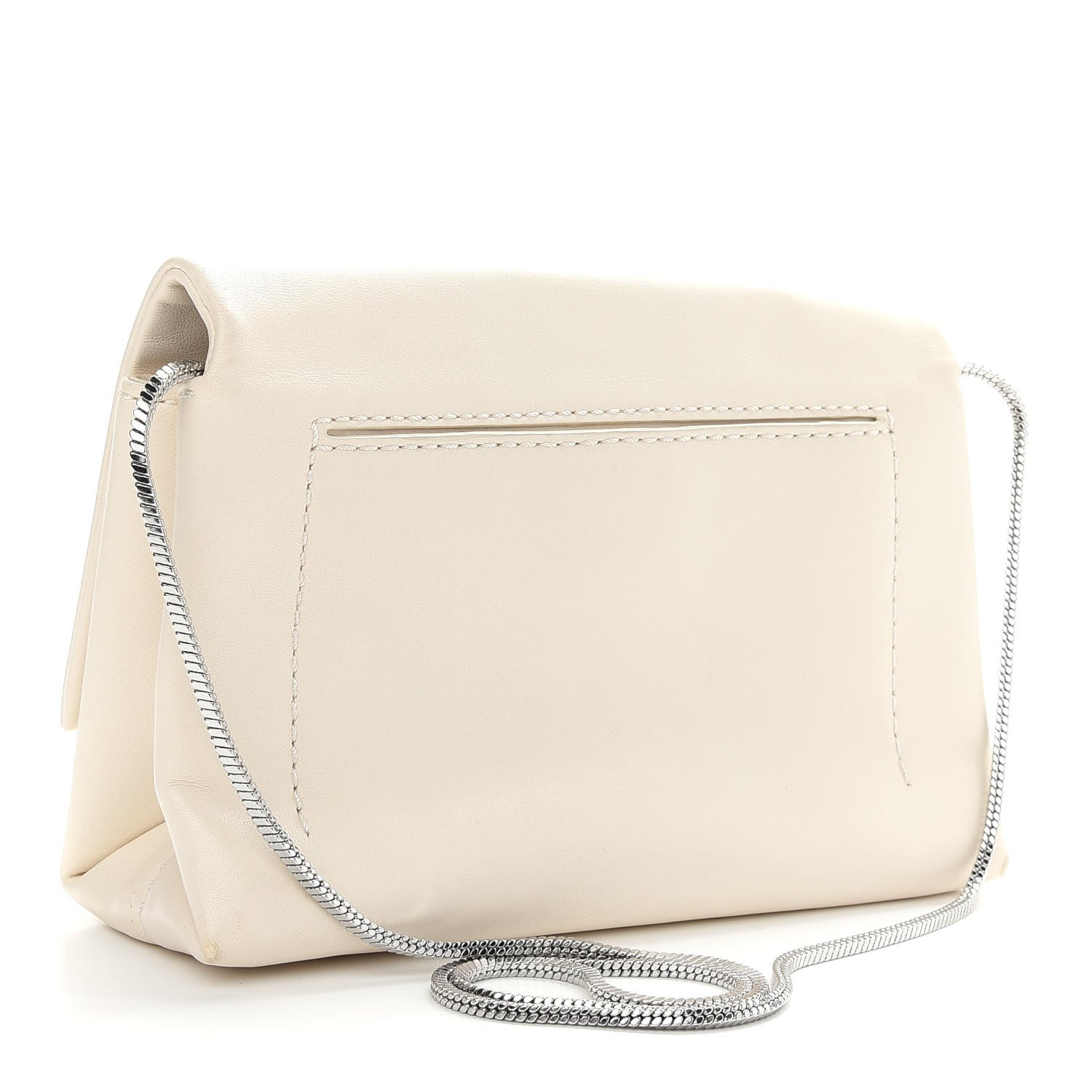 3.1 Phillip Lim Calfskin Alix Soft Flap Clutch White 3 of 9