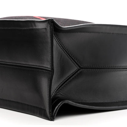 Alexander McQueen Canvas Jacquard Print Graffiti Tote Black Lust Red 10 of 11