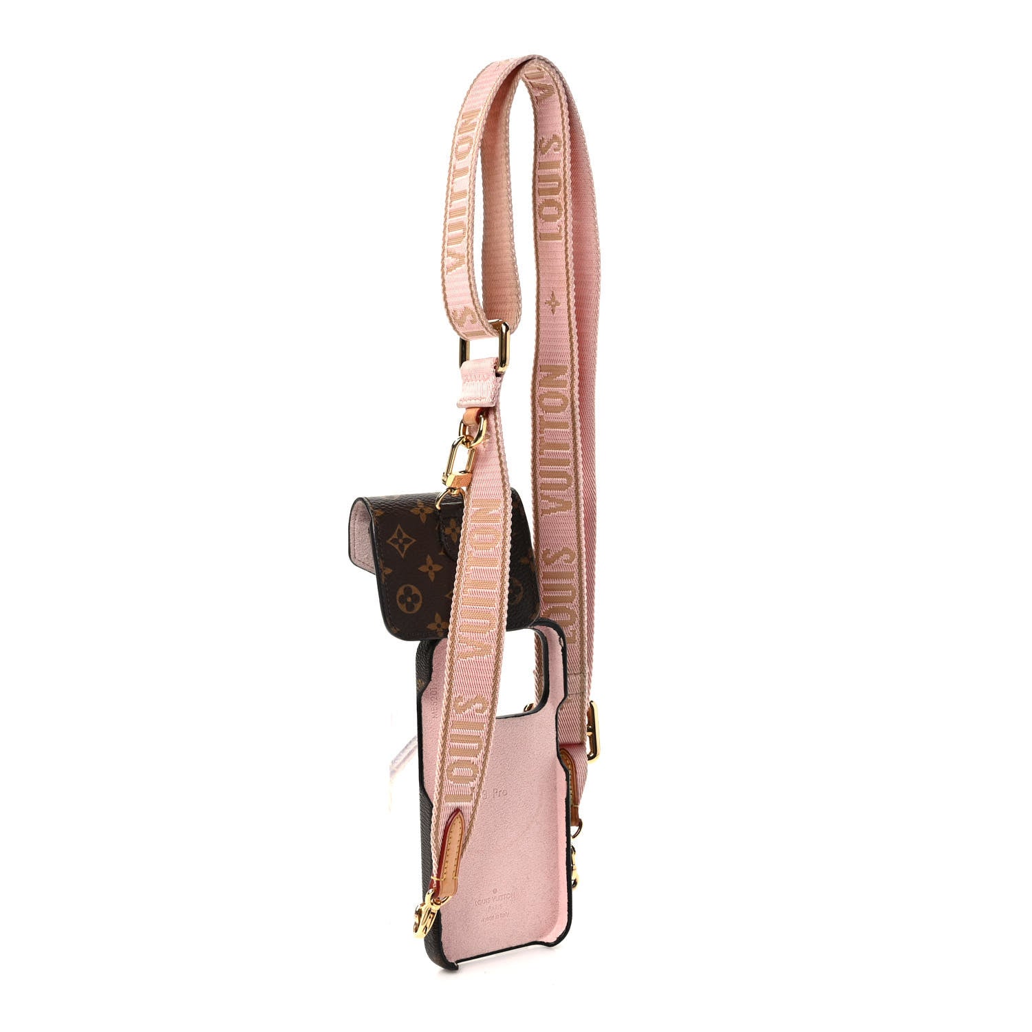 Louis Vuitton Monogram Bumper On Strap iPhone 13 Pro Shoulder Strap Creme Pink 2 of 8